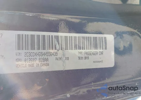 2017 Dodge Charger Sxt Rwd z USA, uszkodzony, nr VIN 2C3CDXHG5HH556439